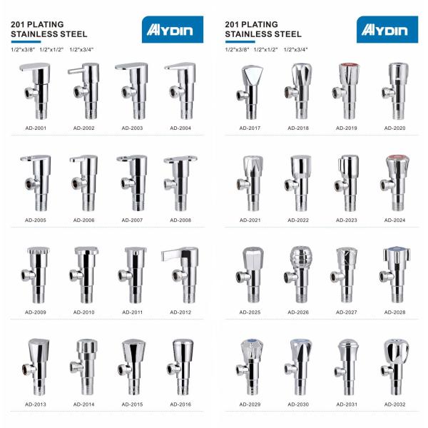 Customized Standard Sanitary Angle Valve 170g Brushed Iron