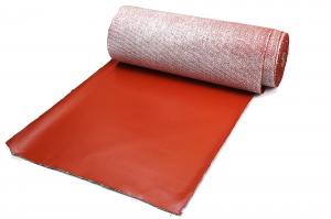 China Fireproof Silicone Rubber Coated Fiberglass Cloth 260 Degree Working Temperature on sale