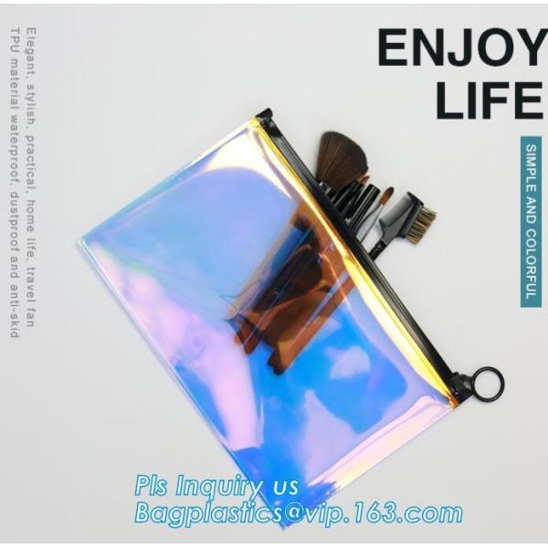 Biodegradable Customised printing Clear PVC Cosmetic Standup k Pouch,Toiletries Cosmetic Pvc Pouch With Marble Dig