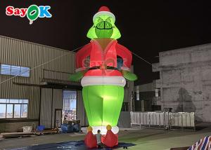 Cheap Custom Inflatable Cartoon Characters Inflable Grinch Balloon Santa Christmas For Decoration for sale