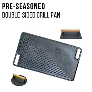 Cheap 18 Inch Reversible Cast Iron Grill Griddle With Excellent Heat Retention for sale