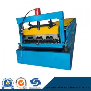 Cheap                  Profiled Steel Sheet Concrete Slab Plate Floor Decking Panel Roll Forming Machine with PLC Control System              for sale