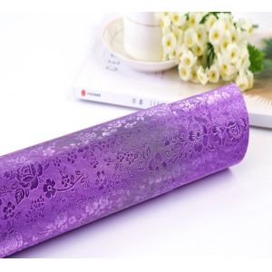 Hot Lamination 500m Purple Sparkle Metalized Film For Paper