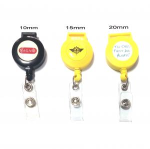 China Plastic Pull Retractable Badge Reels For Lanyard , Name Badge Retractable Reel on sale