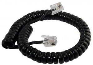 Cheap 10 Ft RJ11 4P4C Plug Telephone Extension Cord Lead Phone Coiled Cable for sale