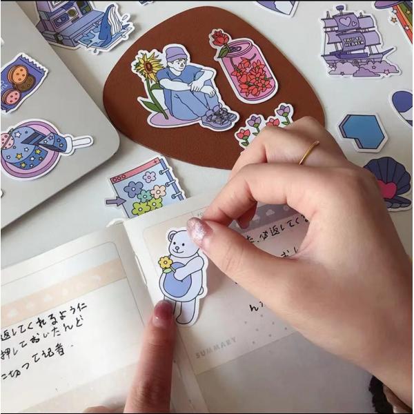 Custom Printing Cartoon Self Adhesive Sticker PVC Vinyl Die Cut Waterproof Stickers