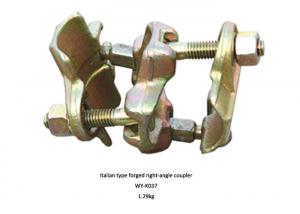 Cheap Italian type Golden , Red scaffold double coupler forged right angle coupler for sale