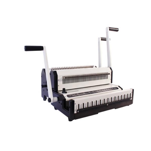A5 Paper Wire Spiral Binding Machine , 120 Sheets Small Spiral Binding Machine
