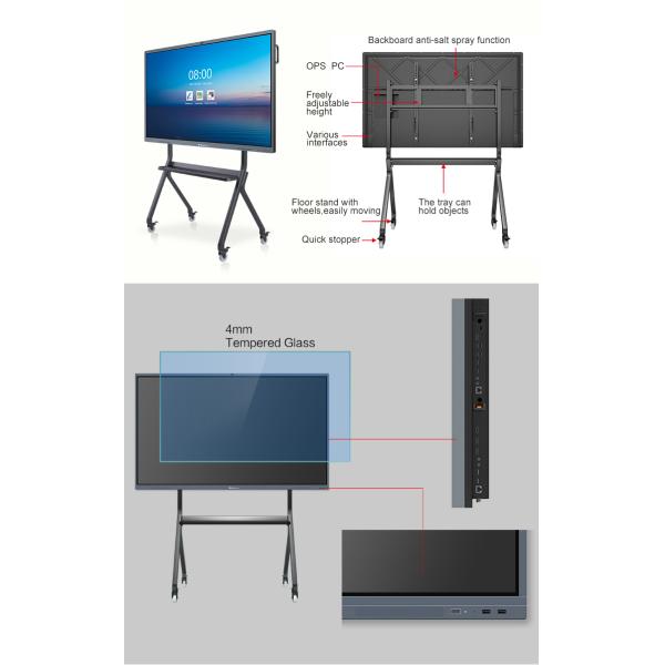 86 Inch Interactive Display Electronic Digital Interactive Whiteboard Interactive Flat Panel Display
