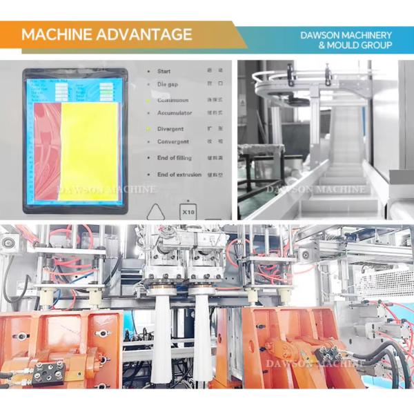 Automatic Double Station Double Head Daily Chemical Laundry Detergent Clearner Bottle Extrusion Blow Molding Machines