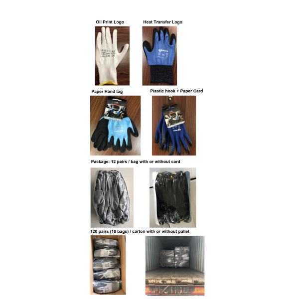 Office General Work Transparent Nitrile Gloves With Seamless Polyester Liner