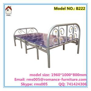 Cheap china furniture manufacture bedroom metal furniture opular metal folding bed B222 for sale