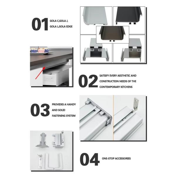 Kitchen Cabinet Handle Hardware Profile Construction Application