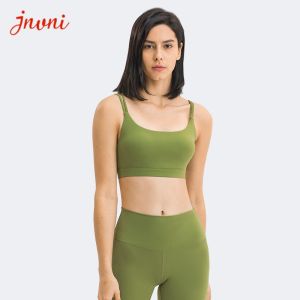 Cheap Women Longline Sports Bra Wirefree Padded Medium Support Yoga Bras Gym Running Workout Tank brami Tops for sale