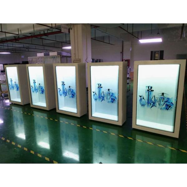 Free Standing Touch Transparent LCD Screen Showcase Video Player Box Digital Signage