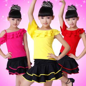 Cheap Children dance Latin dance skirt dress new girls dancing uniforms your LOGO can be printed for sale