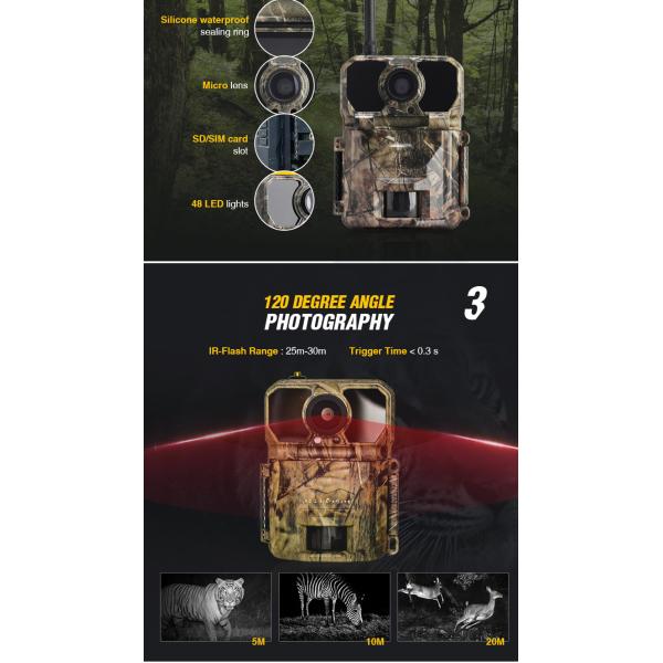 SD SDHC Card 3g Game Camera , Programmable HD Victure Trail Camera