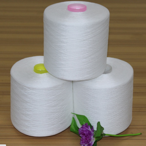 High Tenacity Polyester Core Spun Yarn , Smooth Surface Spun Polyester Sewing Thread