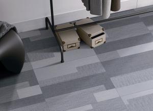 Cheap Dark Grey Office Carpet Tiles Texture Scratch Proof Random Design 600x600mm for sale