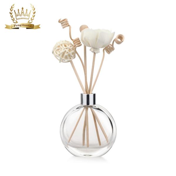 MSDS 55ml Round Reed Diffuser Bottle Clear DIY Replacement