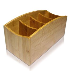 Cheap Safety Bamboo Office Supplies , Integrated Bamboo Desk Organizer For Pen And Phone for sale