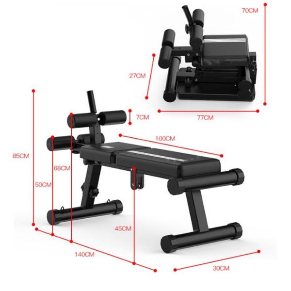 Foldable Utility Bench Multifunctional Sit Up Bench Foldable Press Bench Abdominal Crunch Bench