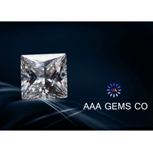 Cheap Hair Accessory Square Colorless Moissanite Loose Stones 3 Carat 9mm for sale