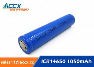 Cheap cordless telephone battery ICR14650 3.7V 1050mAh li-ion batteries 14650, 14500, 18500, 18650, 26650 for led light for sale