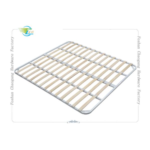 Double Fold Away Metal Slatted Bed Base , Strong Fold Up Metal Bed Frame