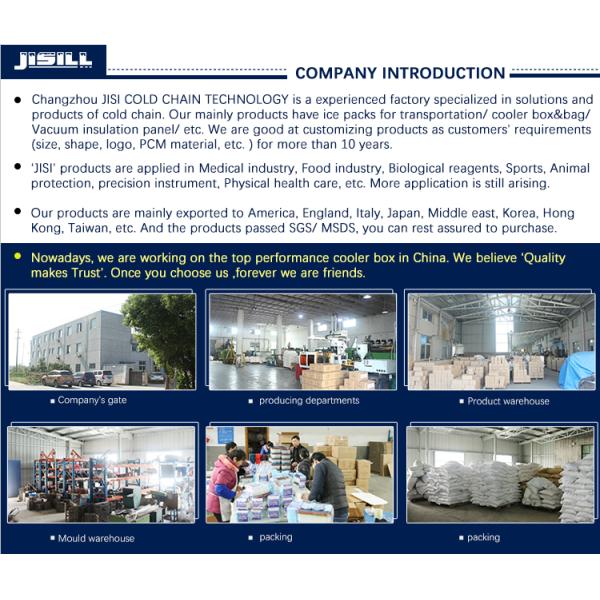 Recyclable Medical Vaccine Cooler Box Gel Packs For Vaccine Blood Transportation