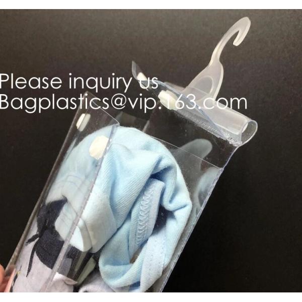 Transparent PVC hanger hook plastic bags for clothes packing,Better Protect and store CD's, books, magazines, papers and