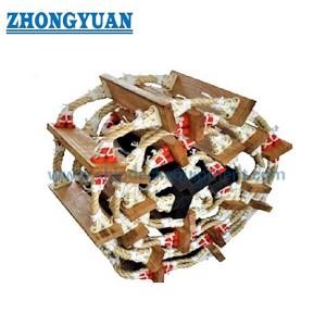 Cheap ISO 5489-2008 Wooden Step Marine Embarkation Rope Ladder Marine Outfitting for sale