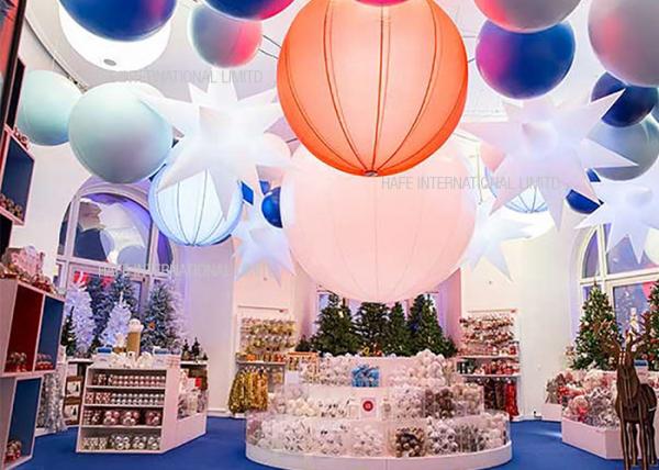 Quality 1.6m Inflatable Lighting Decoration 240w , Led Hanging Outdoor Christmas Snow Globe Lights wholesale