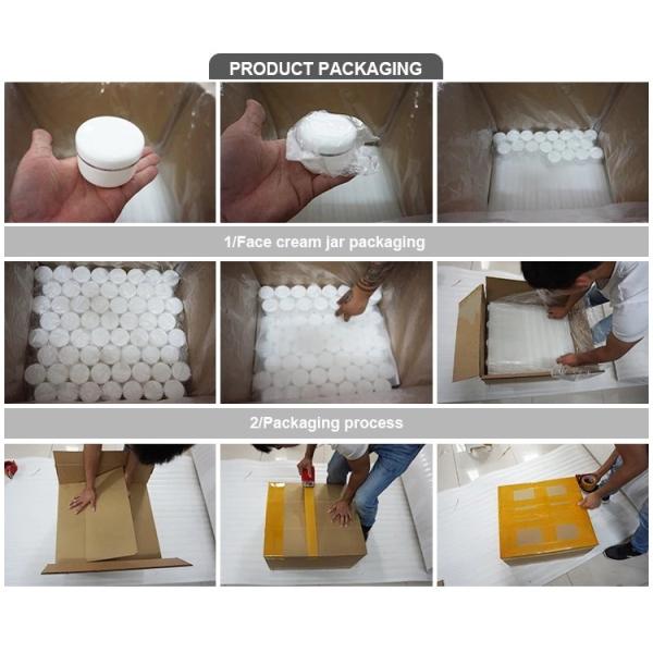 Amber Body Plastic Makeup Containers , Clear Cosmetic Containers With Bamboo Lid