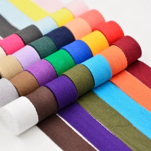 Buy cheap Herribone Design Cotton Ribbon Purple Orange Cotton Twill Tape from wholesalers