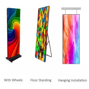 Cheap Signage Customized Led Display Poster Floor Standing P2 1920mmx640mm for sale