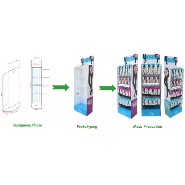 Folding Promotional Cardboard Pet Food Laminate Floor Display For Supermarket