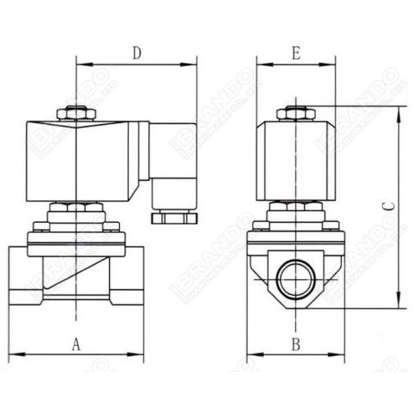 2'' DN50 Electric Solenoid Water Valve Stainless Steel 24V 220V