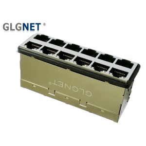 Buy cheap Magnetic RJ45 Connector 2 x 6 ports 10G BASE - T RJ45 Jack Surge Protection EMI from wholesalers
