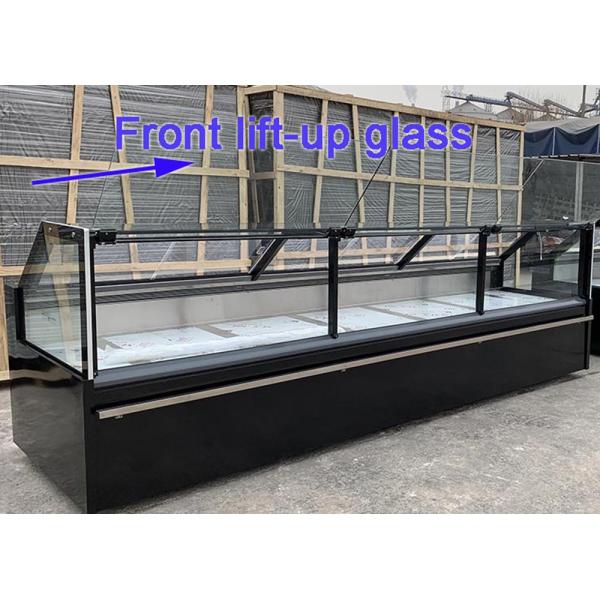 VENTILATED COOLING REFRIGERATED FOOD SHOWCASES WITH BACK STORAGE CABINETS