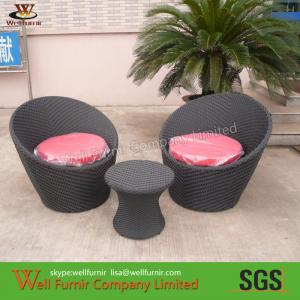 Cheap 3pcs Riverside Stackable Patio Set , Waterproof Wicker Patio Furniture for sale