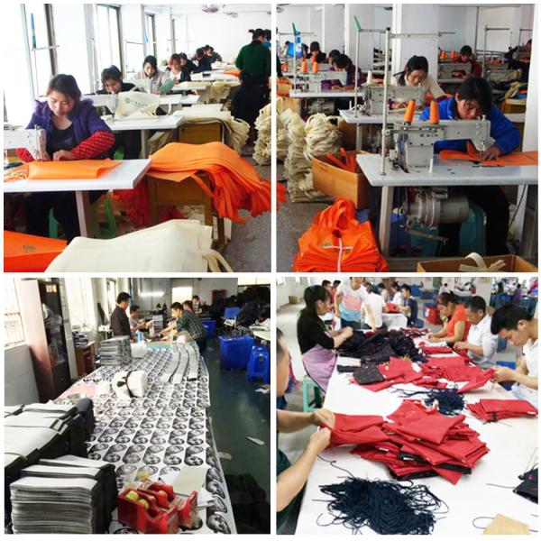 BSCI Custom Cloth Drawstring Bags , SA8000 PMS Cotton Canvas Drawstring Backpack