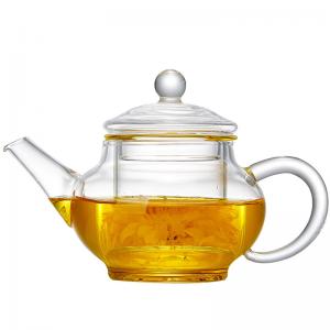 Cheap Healthy Glass Tea Infuser Teapot , Heat Resistant All Glass Teapot With Filter for sale