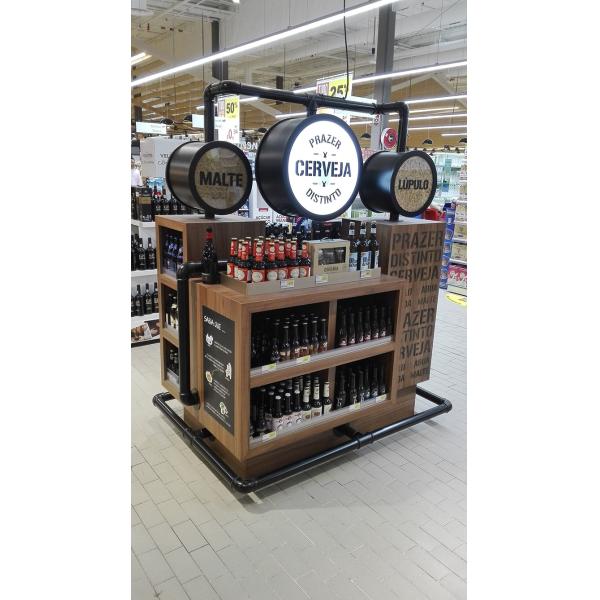 Modern Wooden Display Stand Free Standing Turning Display Stand Tiny Tips Sensitive For Kids