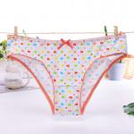 Sanding milk fiber printing young girls thong underwear
