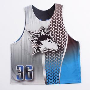 China Durable Lightweight Reversible Pinnie Jersey , Anti Pilling Lacrosse Uniforms Mens on sale