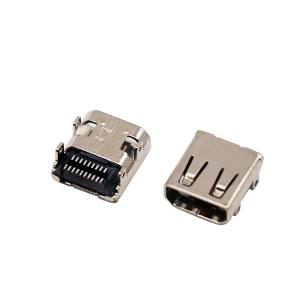 Cheap Gold Plated Micro HDMI Cable Connectors 19 pin DIP+SMT d type female connector for sale