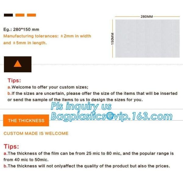 Waterproof packing list envelopes with self adhesive A3 A4 B4 B5 A7 C5 C7size, packing list enclosed envelope a5, bageas