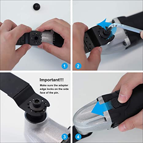 20 Pcs Oscillating Tool Blades - Professional Universal Oscillating Saw Blades, Multitool Blades, Quick Release Durable