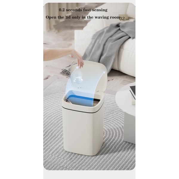 13 Gallon Kitchen Self Sealing Sensor Automatically Smart Trash Can Drawstring Garbage Bags for Trash Can Garbage Bin